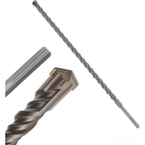 PUNTA 4 TAGLI PER TRAPANO 1 METRO X 30MM ATTACCO SDS MAX WIDIA PER CEMENTO (1/5)