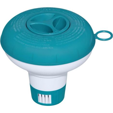 Dispositif de dosage flottant (12 cm de diamètre) adapté aux comprimés de 20 g – Dispositif de dosage flottant télescopique 58210, bleu foncé, 12,7 cm. (1/5)