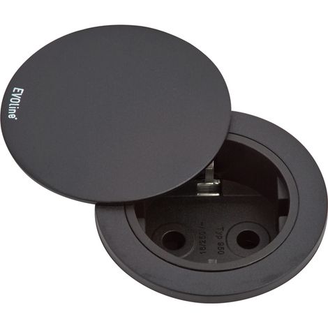 EVOline 159280004100 Einbau-Steckdosenleiste 1fach Schwarz 1 St. (1/5)