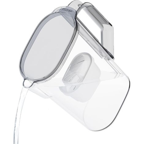 Carafe d'eau filtrante pour réfrigérateur 2,7l, Pichet filtrante avec filtre a eau compatible avec Maxtra, Réduction du Calcaire, du Chlore – Noir (1/5)