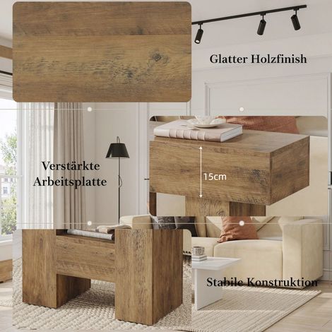 Table d'appoint étroite avec étagère ouverte, table console, table multifonctionnelle, table de chevet, table basse, pour salon, chambre ou entrée (uniquement avec 1 table console) (1/5)