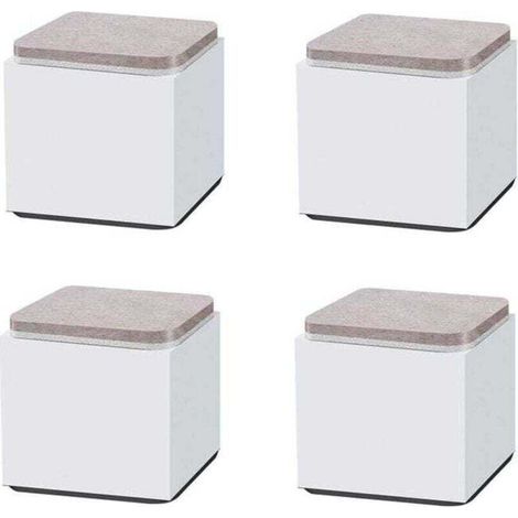 Pieds de meubles en acier au carbone, pieds de table carrés blancs, 60 x 60 x 52 mm, 4 pièces (1/4)