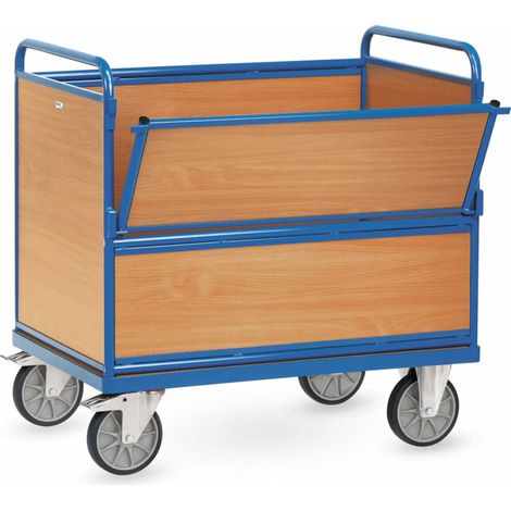 fetra Chariot pour bacs en bois 2872 - charge max. 600kg pneus TPE (1/3)