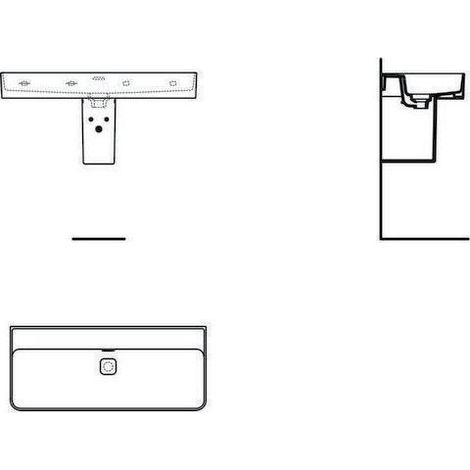 Ideal Standard Strada II Waschtisch 1000mm, ohne Hahnloch, mit (1/5)