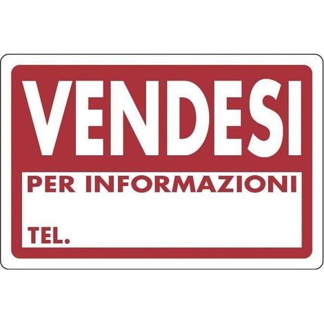 Targa segnaletica vendesi - Ideale per immobili e proprietà