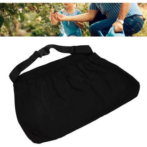 Sac de cueillette en extérieur, sac pour potager/verger, sac pour cueillette de fruits, sac à outils à porter à la taille, sac de rangement pour baies sauvages, noir. (1/5)