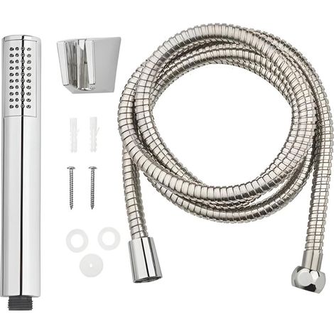 Square Shower Head Set ORION91oficial® - modern chrome finish, durable materials, includes 1.75m hose for easy installation, ensures uniform water flow for a comfortable shower experience, ideal bathr (1/5)