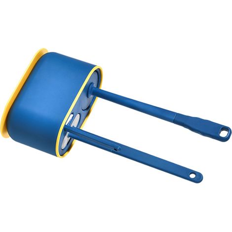 WC-Bürste mit Halterung für Badezimmer-WC-Bürste mit langem Griff, Wandmontage, tropffrei, reinigt mühelos schwer zugängliche Stellen, blau (1/5)
