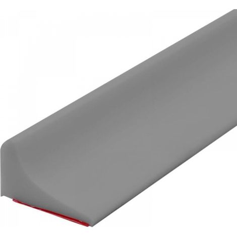 Barrière de douche pliable 1 m, barrière d'eau, seuil auto-adhésif, pour porte de douche de cuisine et de salle de bain (gris) (1/5)
