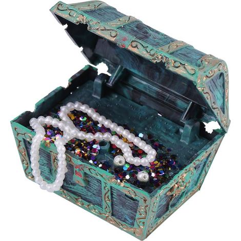 Boîte à trésors décorative pour aquarium, ornement à bulles pour aquarium, décoration sous-marine, ornement en pierre à bulles d'oxygène (vert) 6 x 4,3 x 4,5 cm, 1 pièce (1/4)