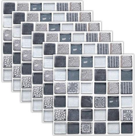 Carreaux muraux autocollants imitation marbre - Stickers imperméables pour crédences de cuisine, salles de bains, salons, faciles à installer, B (1/5)