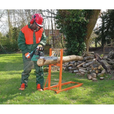 Le Poisson Qui Jardine – Chevalet de sciage professionnel – Acier enduit de poudre – Capacité 150 kg – Dimensions 110×38×90 cm – Pour bûches jusqu’à 4 m
