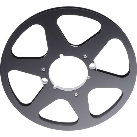 Leere 1/4 10,5 Zoll Spule aus Aluminiumlegierung, universelle 6-Loch-Öffnung, für REVOX- und Studer-Tonbandgeräte, schwarz. (1/5)