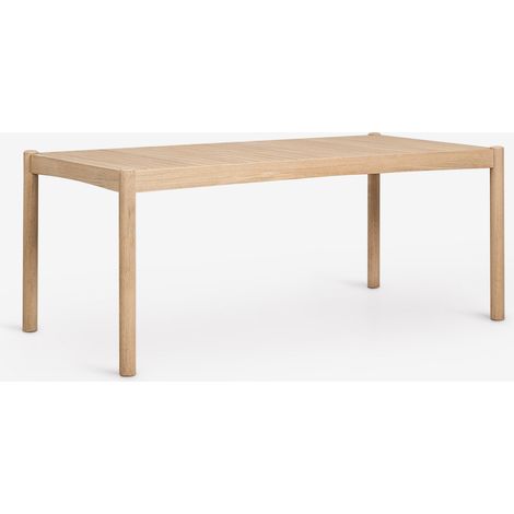 Table de jardin rectangulaire en bois d'acacia Karvia SKLUM 180 x 90 cm