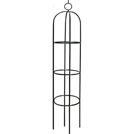 Tuteur pour végétaux en acier 200 cm – Support colonne pour rosiers et plantes grimpantes – Assemblage rapide par clips (1/5)