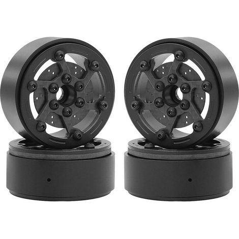 piezas de llantas Beadlock de 1,9 pulgadas para coches RC Crawler 1/10 para Axial SCX10 Capra TRX4 B