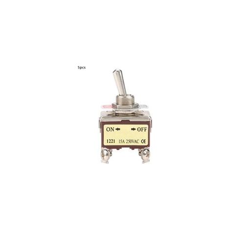 Interruptor basculante de 15 A, 2 posiciones para carcasa momentánea, para control doméstico, automotriz e industrial.