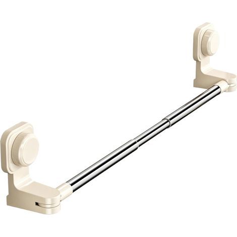 Suction cup wall-mounted towel rack, no drilling required, telescopic design, improved version 30-60 cm (white). (1/5)