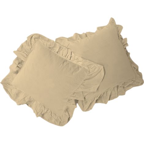 Set federe in cotone AKDENIZ CREAM/2x40x40 STONEWASHED