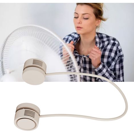 Mini-Nackenventilator, tragbar, leicht zu verstauen, USB-aufladbar, ohne Rotorblätter, aprikosenfarben, kann mit ätherischen Ölen für die Aromatherapie befüllt werden. (1/5)