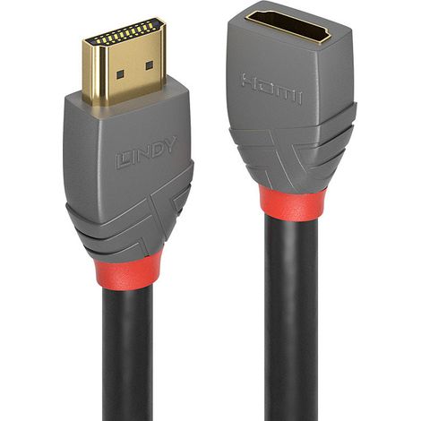 LINDY HDMI 2.0 Verlängerungskabel 1m, Anthra Line (36476)