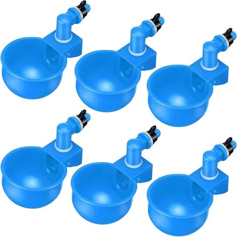 6er-Set, für Geflügel und Vögel, einfach zu montieren und zu reinigen – blau