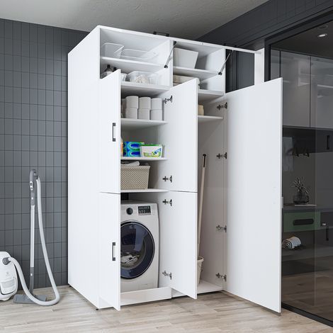 Roomart DORA-II Waschmaschinen-Überbau 130 cm, Weiß