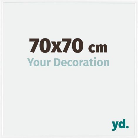 yd. - Cadre photo 70x70 - Blanc Brillant - Plastique - Evry