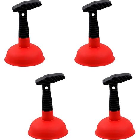 BOMCLAP – Ventouse pour déboucher les toilettes, ventouse pour lavabos, lot de 4 petites ventouses pour WC (1/5)