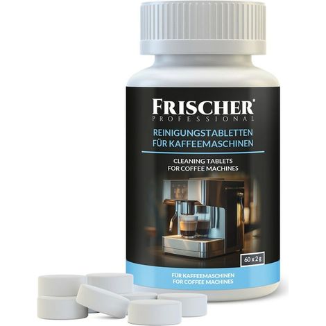 FRISCHER PROFESSIONAL 60 compresse de pulizia per macchine da caffè de e macchine da caffè completamente automatiche  Tabs de pulizia per Krups, Melitta, Siemens, EQ Series, Sage, Philips, Saeco, Jura (1/5)