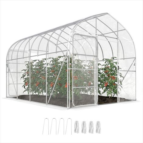 Serre de jardin Serre tunnel de jardin 12 m² acier galvanisé (1/5)