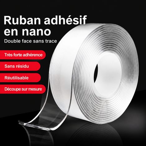 Ruban adhésif double face nano acrylique transparent 1 mm x 2,0 cm x 1 m mandrin 38 38 1mm 2.0 cm 6 × 2 × 6 cm 190 g – Livraison gratuite