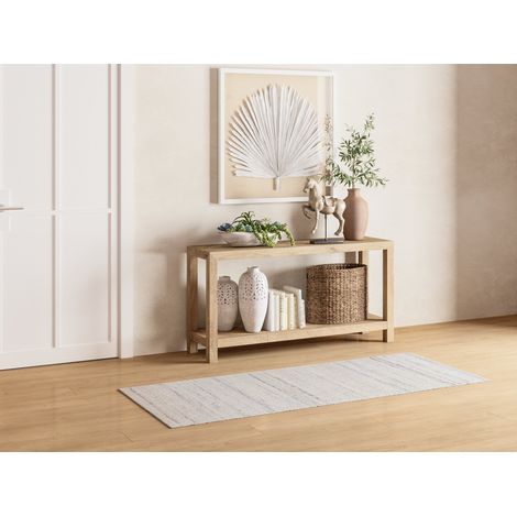 Kilim moderne Tapis Dream - 200x80cm, Rectangular - 100% Laine vierge - Tissé main - Bleu clair (1/5)