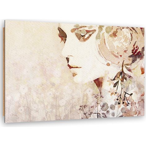 Quadro deco panel, Astrazione del viso della donna - 90x60 (1/5)