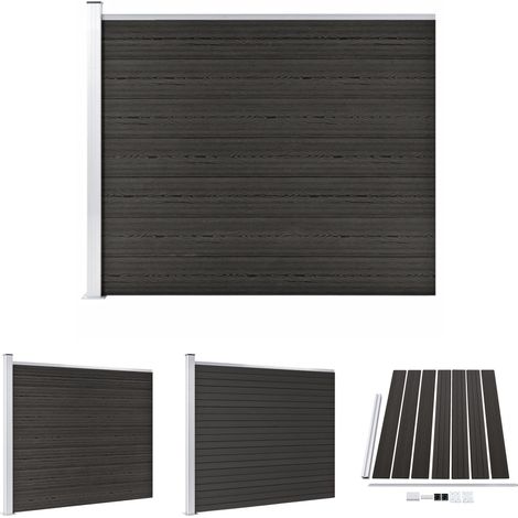 YOUTHUP Zaunelement WPC 175x146 cm Grau (1/5)