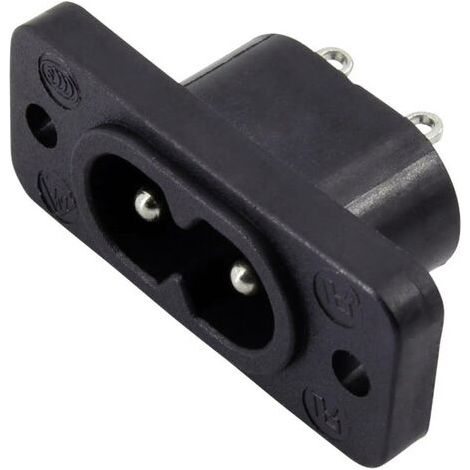 Connectique pour appareils réfrigérants 93038c215a embase mâle horizontale Nombre total de pôles: 2 2.5 A noir 1 pc(s) W040311 (1/2)