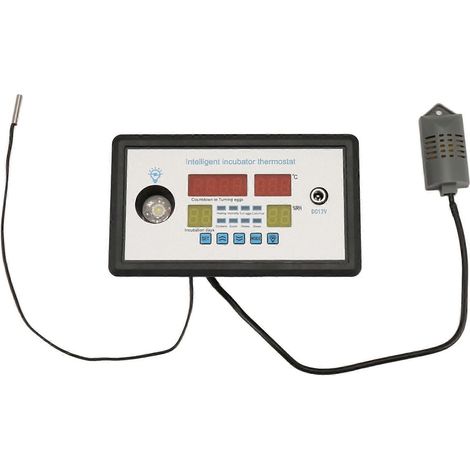 ZFX-W9002 Intelligenter Thermostat, digitale Temperatur- und Feuchtigkeitsregelung, Brutapparat mit automatischer 360°-Eierwende, 12 V (1/5)