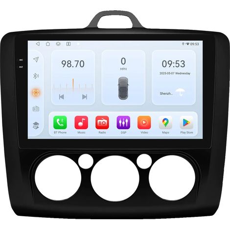 CarPlay, lettore multimediale, sistema di navigazione, compatibile con Ford Focus 2 3 Mk2 Mk3 2004-2011, QS4 B (1/2)