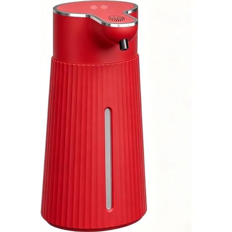 Dispensador de jabón eléctrico con sensor infrarrojo, 400 ml, rojo (1/2)