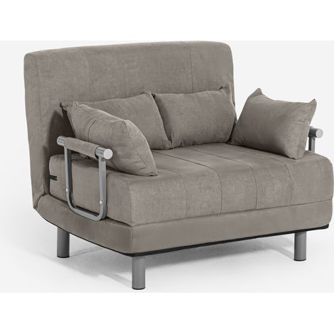 Poltrona letto in tessuto pieghevole salvaspazio Deborah Twin Class - Grigio Scuro