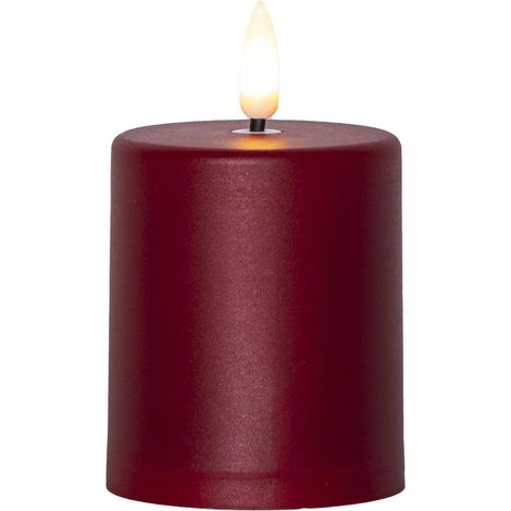 LED Grabkerze Paula flackernd Timer + Dämmerungssensor rot H10cm (1/2)