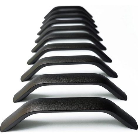 Küchengriffe – Schrankgriffe – Lochabstand 192 mm – Mattschwarz – 10er-Set (1/5)