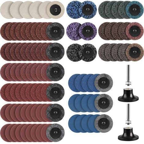 104-teiliges Werkzeugset, 2 Zoll (50 mm) CSD-Scheiben, Nylon-Schleifscheiben zum Schleifen, Polieren und Entzundern von Metall, Stahl und Edelstahl (1/5)