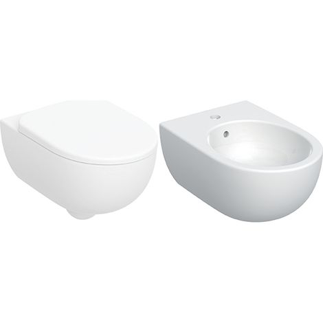 Geberit Selnova Premium Set Sanitari Sospesi Filo Muro con Fissaggio Nascosto Rimfree
