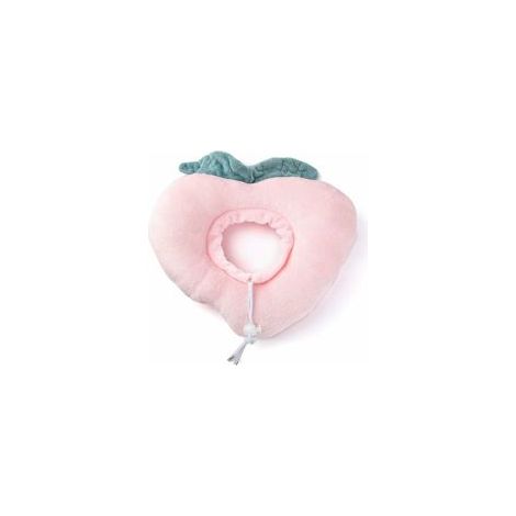 Collier de protection élisabéthain ajustable pour chat, bord doux, motif cœur pêche rose, taille M – (1/5)