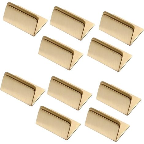 Porte-Cartes de Table en Laiton 10 Pièces de Grande Taille, Porte-Cartes de Table Vintage, Petits Supports de Cartes de Table Antiques, Étiquettes de Prix pour Mémo (1/5)