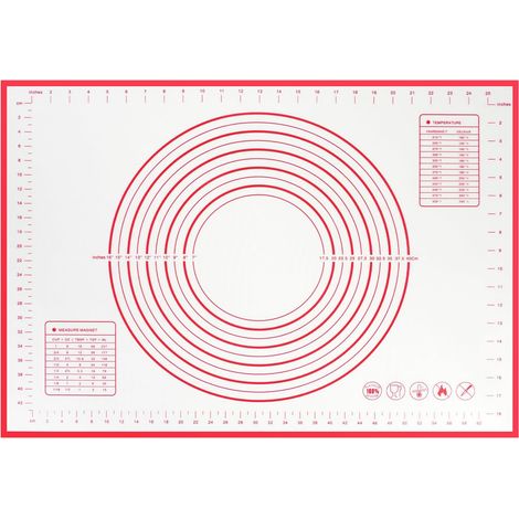 Tappetino in silicone per impasti, torte e dolci, antiaderente (70× 50 cm), 70× (1/5)