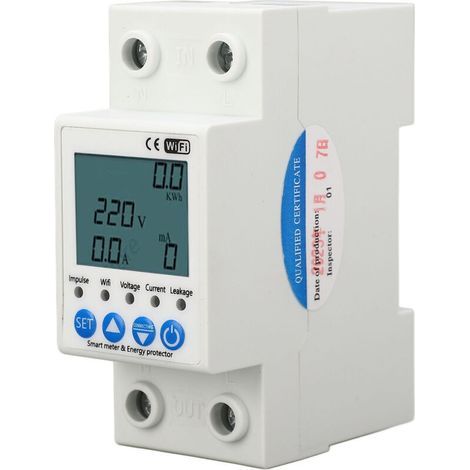 Interrupteur de Protection contre les Fuites WiFi 63A AC220V, Réenclenchement Automatique et Télécommande à Distance