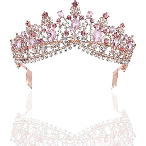 Large Crystal Bridal Crown, Alloy, Hair Clip (1/5)