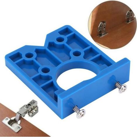 Gabarit de perçage invisible pour porte en bois, outil accessoire de positionnement des trous de charnière de 35 mm (1/5)